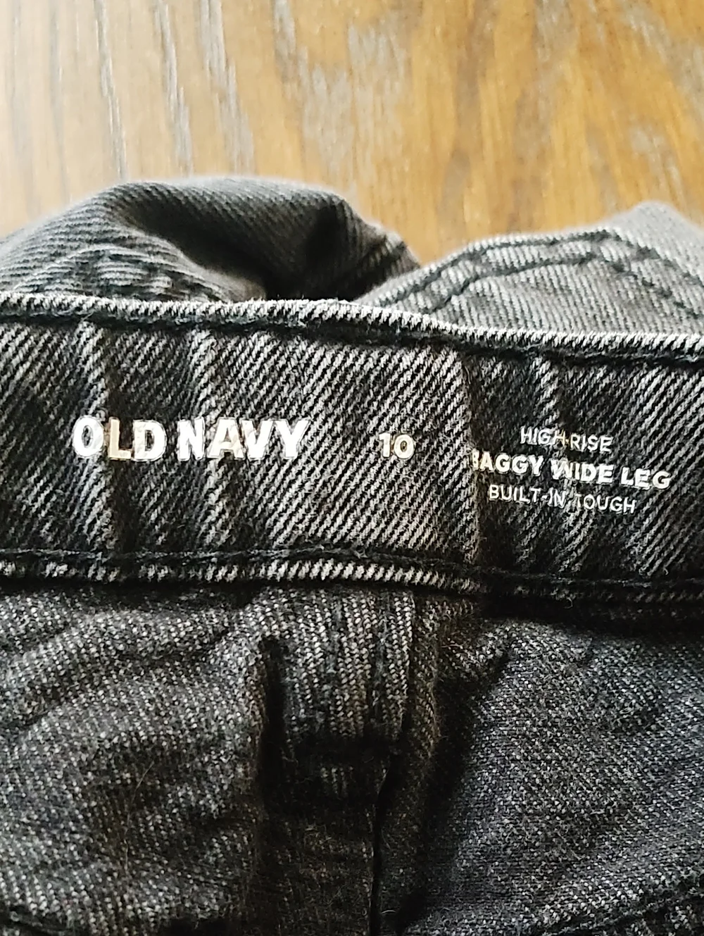 Old Navy Girl's Faded Black Cargo Jeans